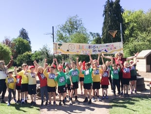 Pupils enjoy the fun of mini marathon