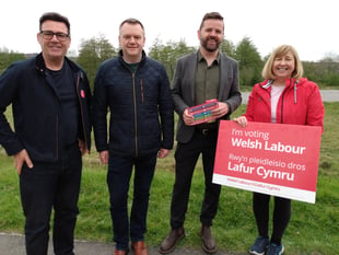 Andy Burnham meets candidates in Blaenavon
