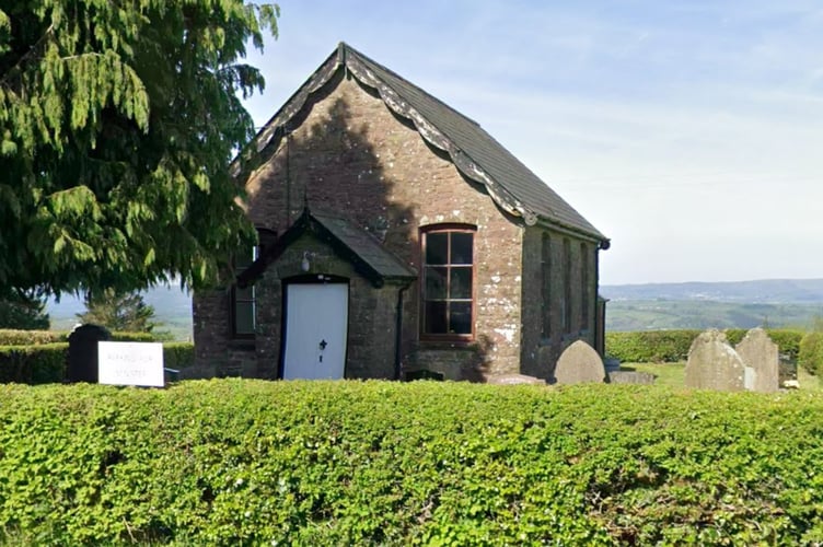 The farm is in the countryside near Pen-y-cae-mawr Methodist Chapel. 