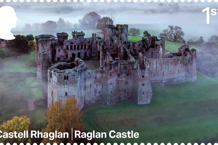 Raglan Castle features on a new set of stamps