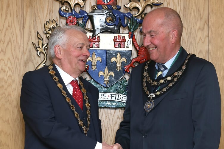 Cllrs Thomas (left) and Jones elected to the top spots at MCC