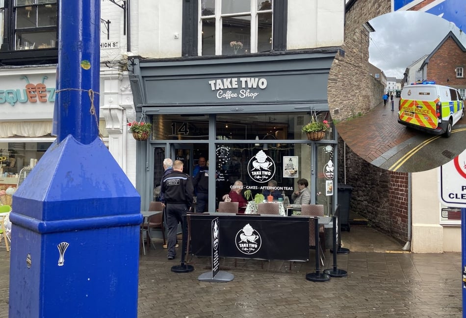 Police rush to report of abuse in town centre coffee shop