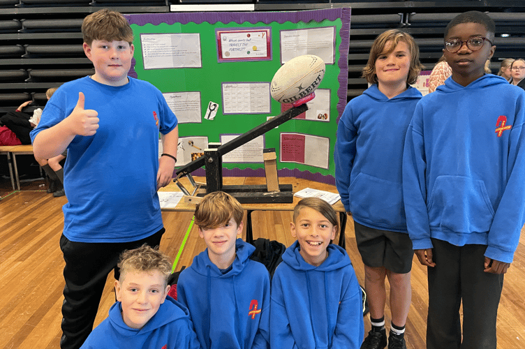 This group looked at which sports ball travels the furthest and why.