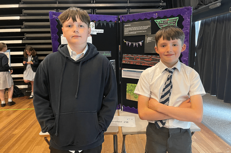 Sonny and Alfie who looked at whether a greenhouse helps the growth of plants