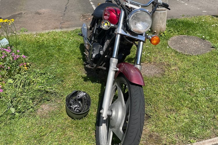 The motorcycle seized after reports of riding in a reckless manner