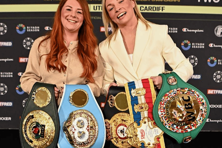 Lauren Price, right, wed Carlie Jones at Sant Ffraed House