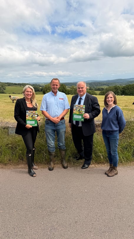 Laura Anne Jones and Stephen Senior pay a visit to the Hoggins family farm