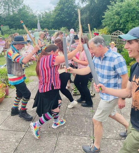Families, friends and visitors enjoyed the favourable weather, summer food and drinks and even Morris dancing