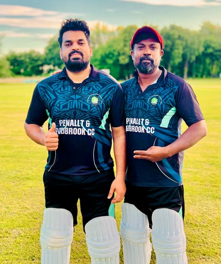 Amal Suku and Rajesh helped Penallt & Redbrook CC beat Monmouth to make the semi-finals of the Forest Hundred