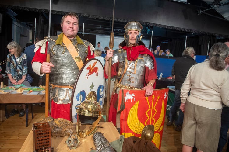 Sam Steele and Vernon Howells from the National Roman Legion Museum in Caerleon.