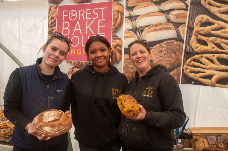 Catlin Day, Kyra Manneh and Chris Hill of the Forest Bakehouse of Longhope.