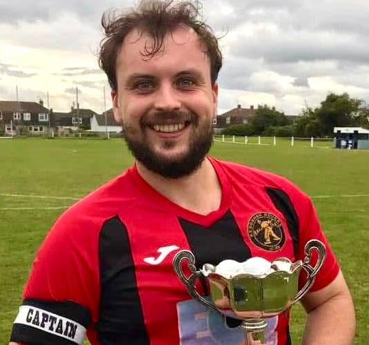Former Redbrook Rovers captain Larsson Brown fired a hat-trick for Raglan Juniors