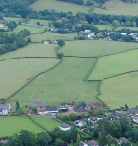 The Dixton site with Priory Lane in the foreground