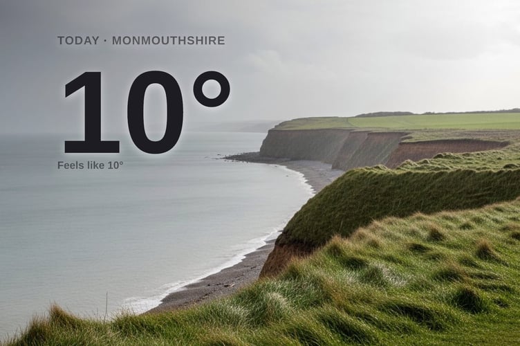 Monmouthshire weather: rainy Tuesday with rain expected and a high of 10°C