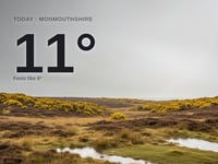 Monmouthshire: cloudy day, high of 11°C