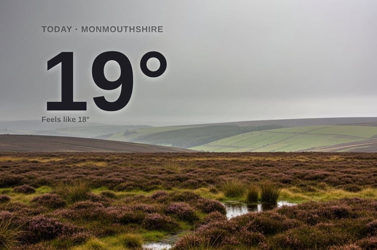 Monmouthshire weather: rainy Monday with rain expected and a high of 19°C