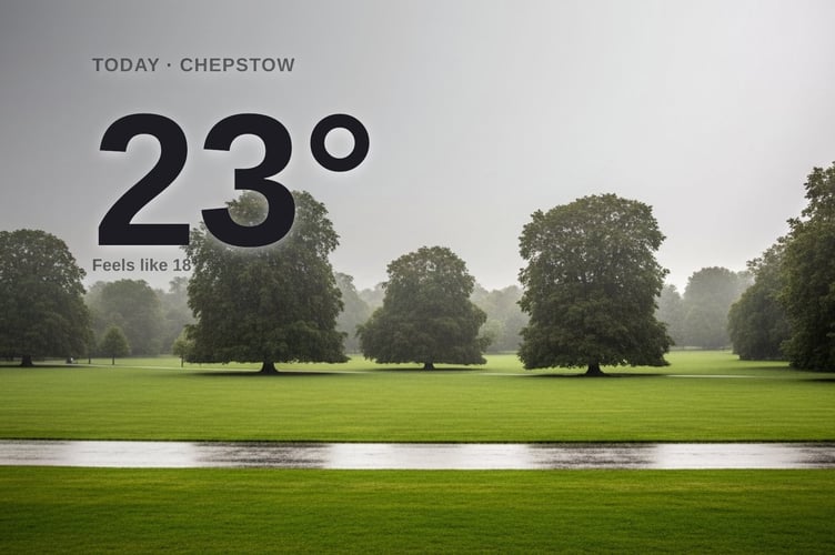Chepstow weather: light rain Wednesday with rain expected and a high of 23°C