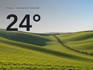 Monmouthshire: sunny day, high of 24°C