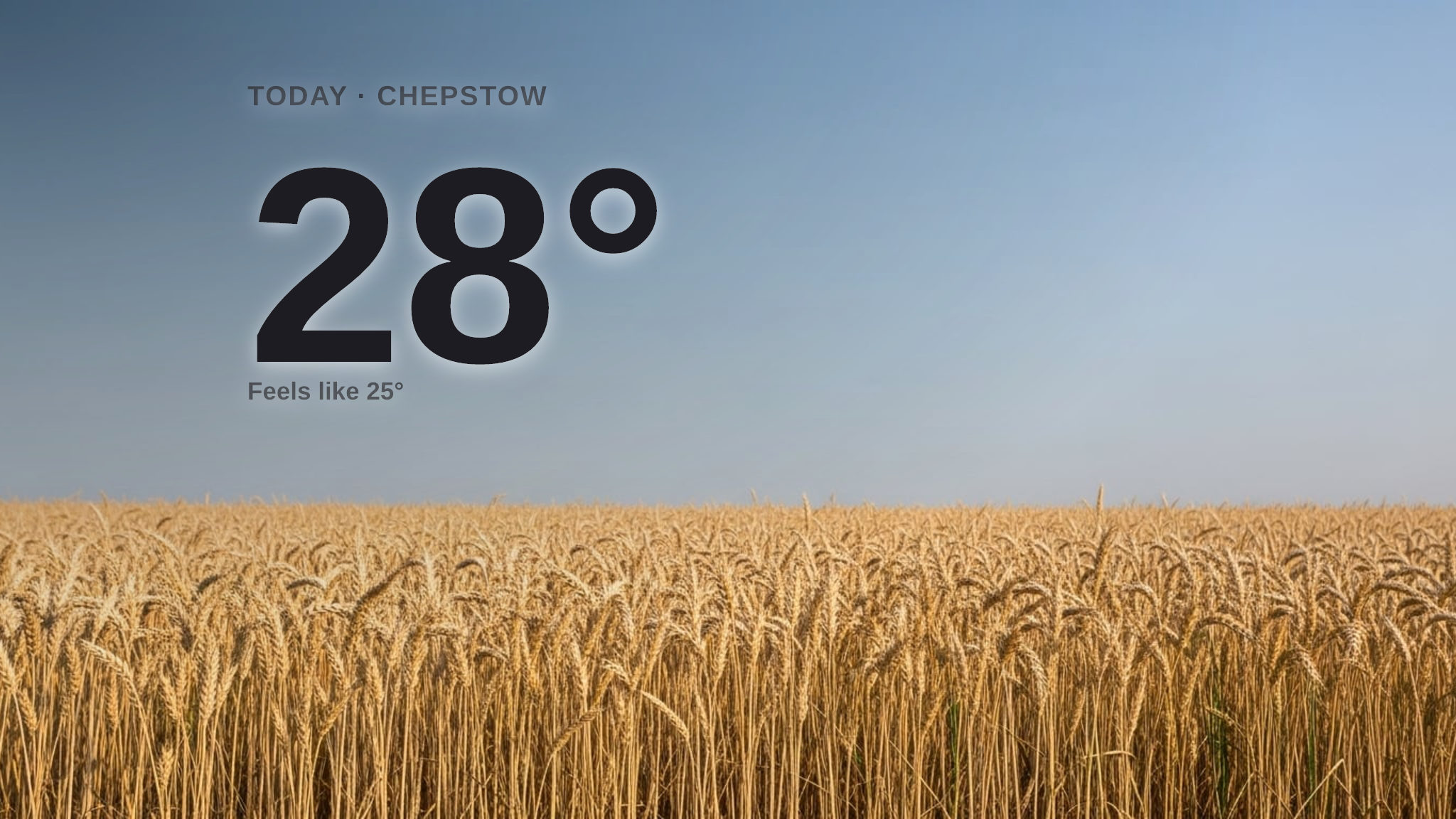 Chepstow weather: sunny Tuesday with little chance of rain and a high of 28°C