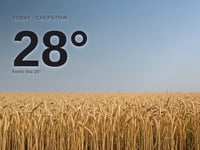 Chepstow: sunny day, high of 28°C