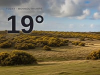 Monmouthshire: partly cloudy day, high of 19°C
