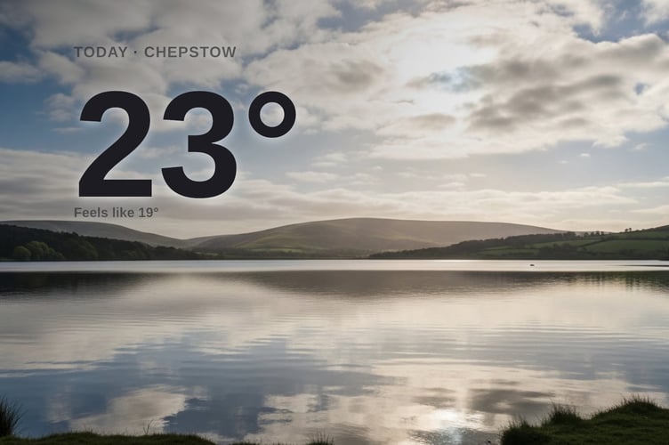Chepstow weather: partly cloudy Thursday with rain expected and a high of 23°C