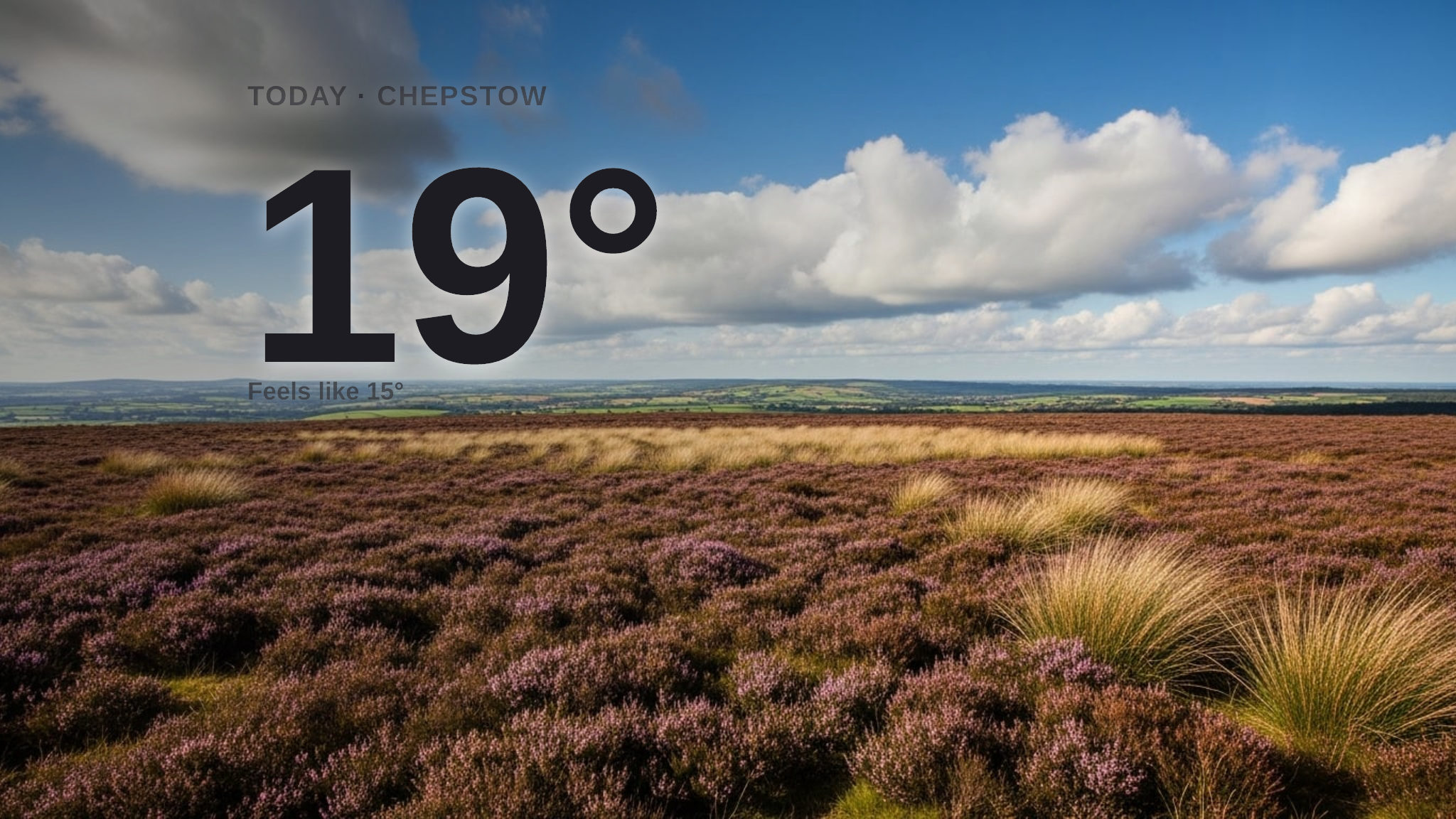 Partly cloudy skies for Chepstow today - here's what to expect