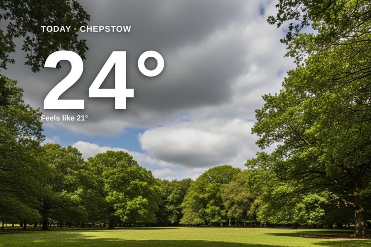 Chepstow weather: partly cloudy Tuesday with little chance of rain and a high of 24°C